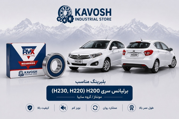 بلبرینگ دینام کوچک برلیانس H230 و H220 پی ام ایکس کد 6202-2RS C3-PMX