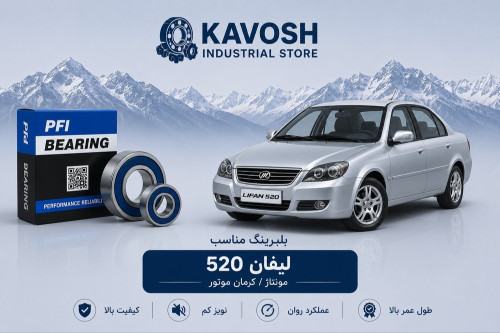 بلبرینگ دینام کوچک لیفان 520 و 520i پی اف آی کد 6202-2RS C3-PFI