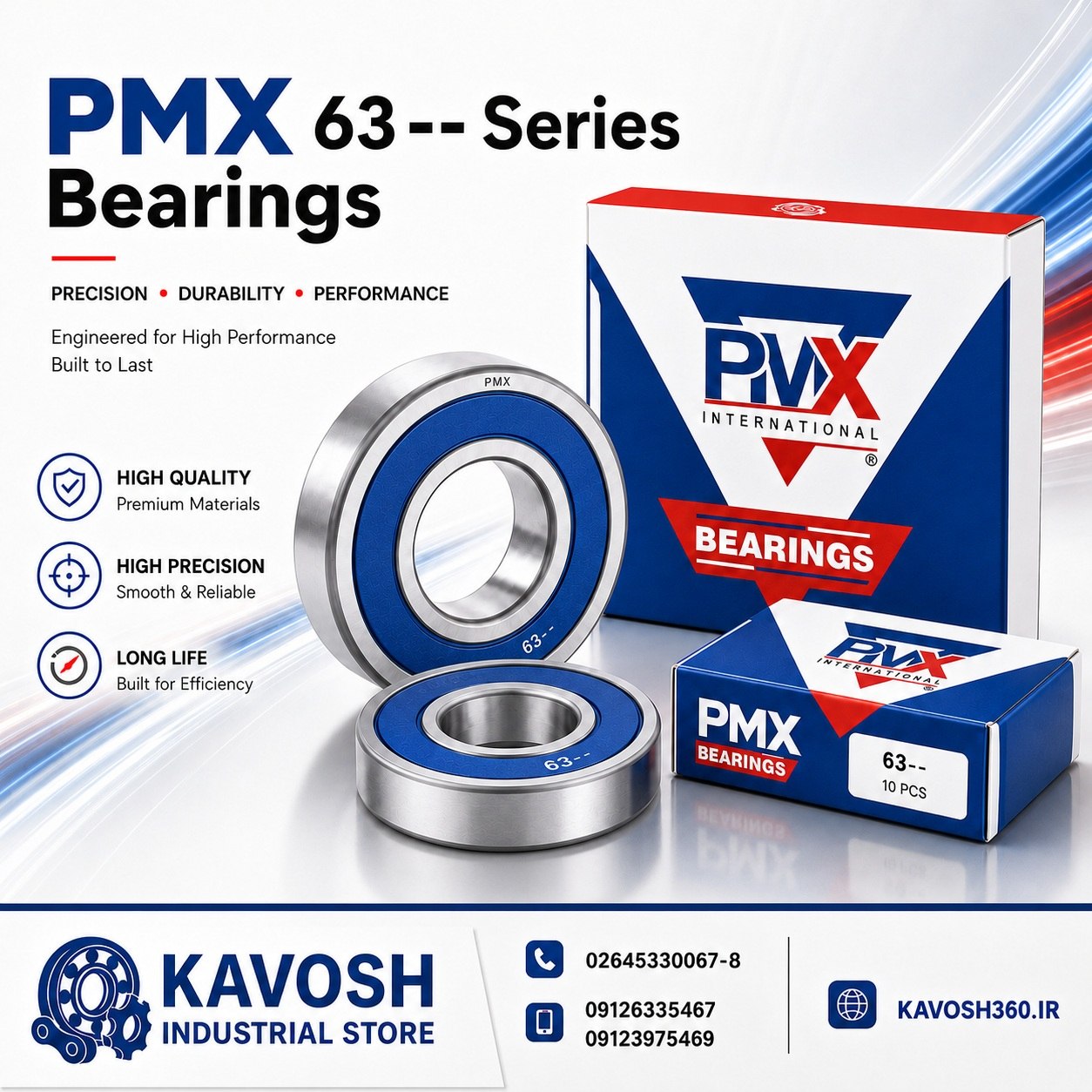 بلبرینگ 639-2RS/C3 برند PMX