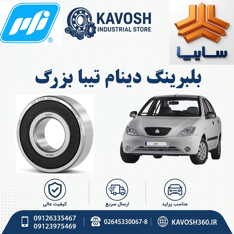 بلبرینگ دینام تیبا بزرگ برند PFI