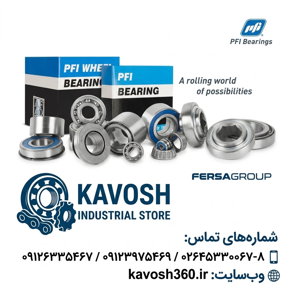 بلبرینگ چرخ دو ردیفه تماس زاویه‌ای مغناطیسی PW40750039CSM PFI سنسوردار ABS (ابعاد 39×75×40)